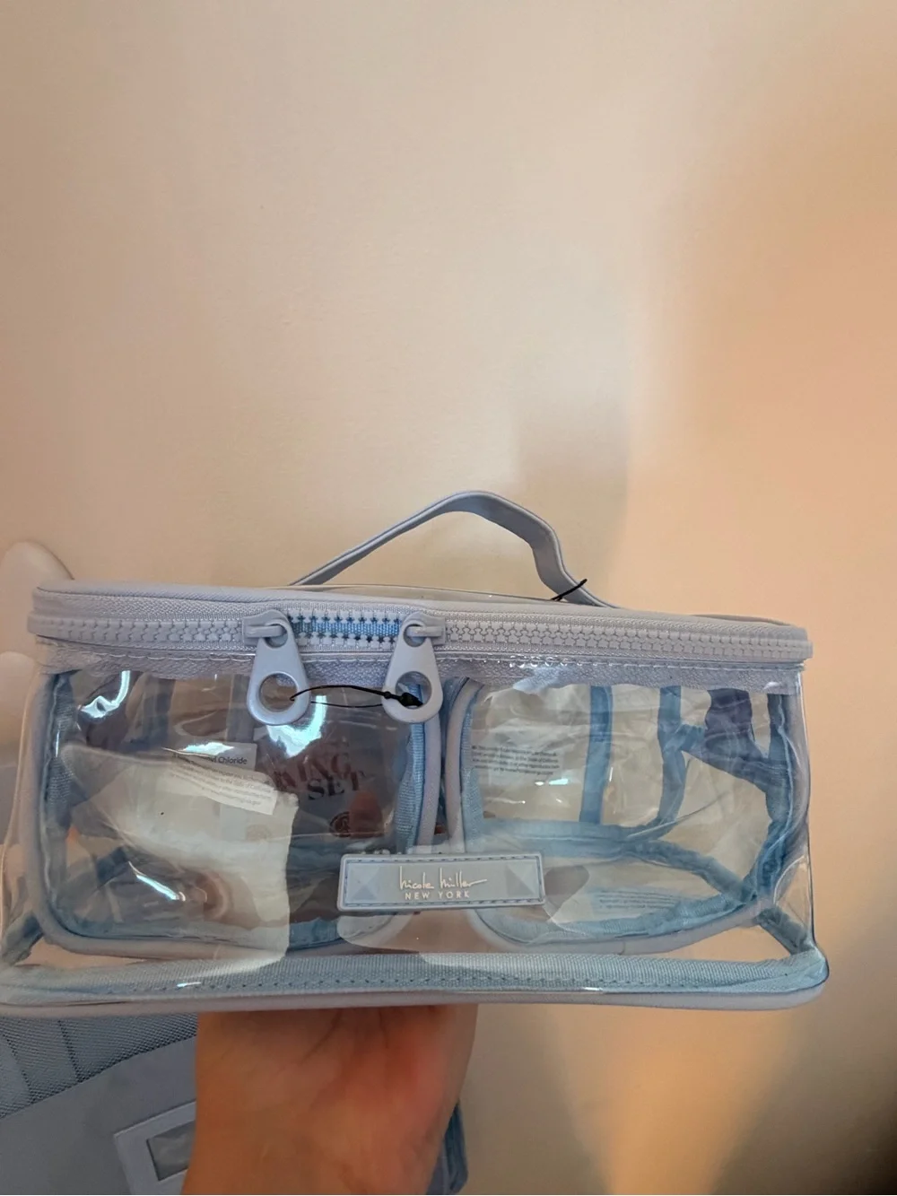 Light Blue 6-Piece Packing Cube Set  organizer and Travel bottle set